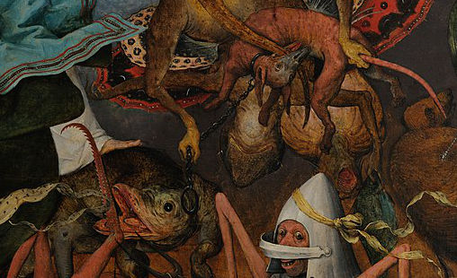 Detail from Dutch Renaissance artist Pieter Bruegel the Elder's painting, The Fall of the Rebel Angels. From Wikipedia