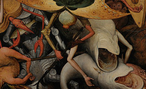 Detail from Dutch Renaissance artist Pieter Bruegel the Elder's painting, The Fall of the Rebel Angels. From Wikipedia