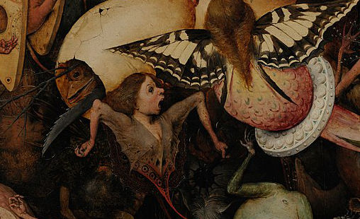 Detail from Dutch Renaissance artist Pieter Bruegel the Elder's painting, The Fall of the Rebel Angels. From Wikipedia