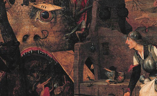 Detail from Dutch Renaissance artist Pieter Bruegel the Elder's painting, Dull Grief. From Wikipedia