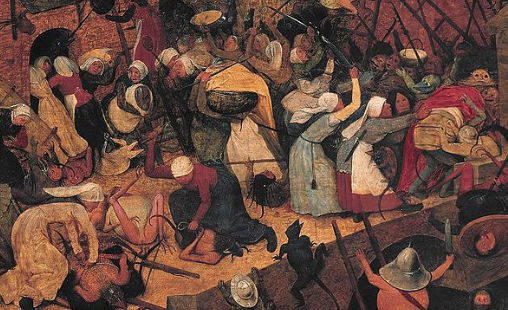 Detail from Dutch Renaissance artist Pieter Bruegel the Elder's painting, Dull Grief. From Wikipedia